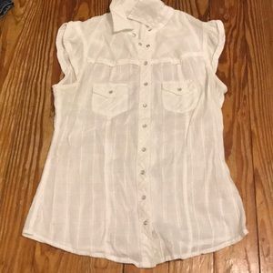 A cute white button up